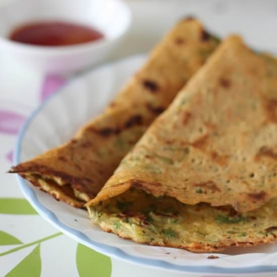 Chickpea Flour Zucchini Crepes