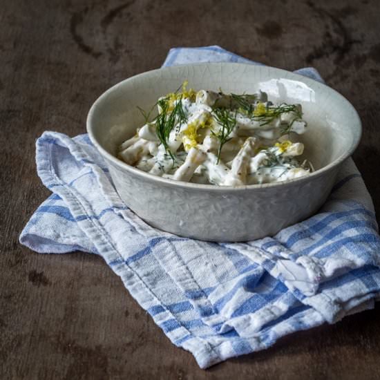 Wax bean salad