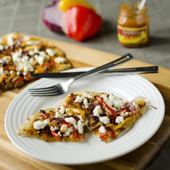 Roasted Veg & Goat Cheese Flatbread