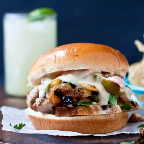 Chicken Fajita Burgers