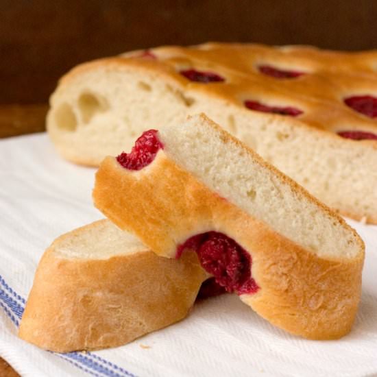 Raspberry Focaccia