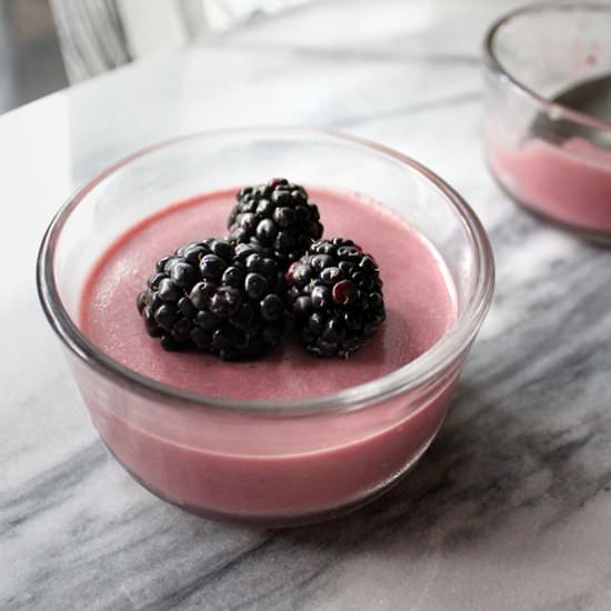 Almond Blackberry Panna Cotta