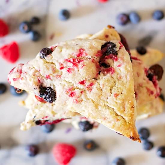 Double Berry Cream Scones
