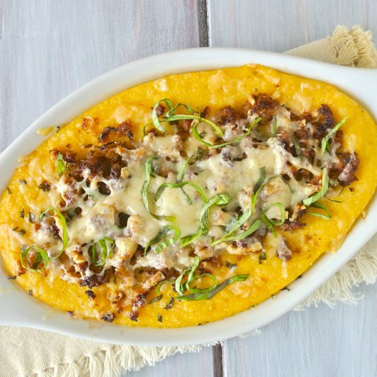 3 Cheese Polenta & Italian Sausage