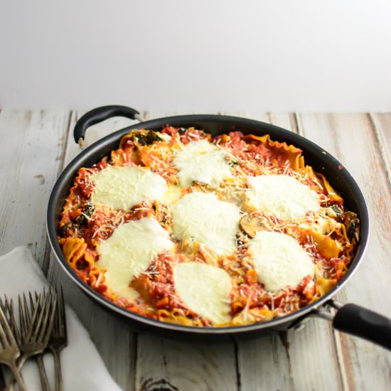 Spinach Mushroom Skillet Lasagna