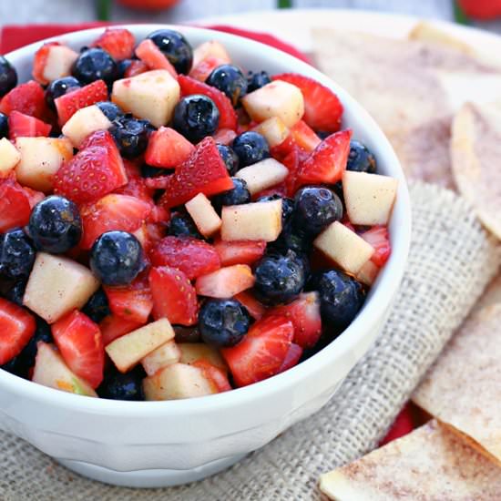 Fruit Salsa with Cinnamon Chips