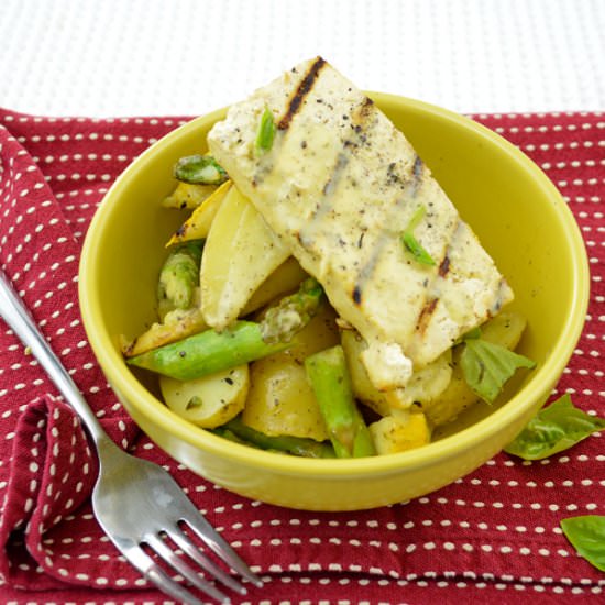 Sausage-Style Tofu with Potatoes