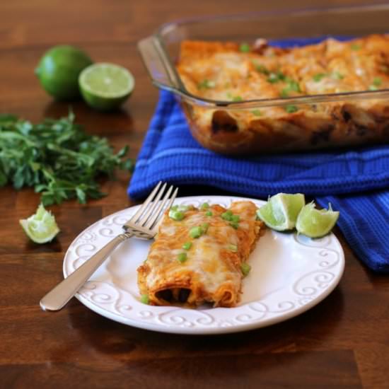 Black Bean & Cheese Enchiladas