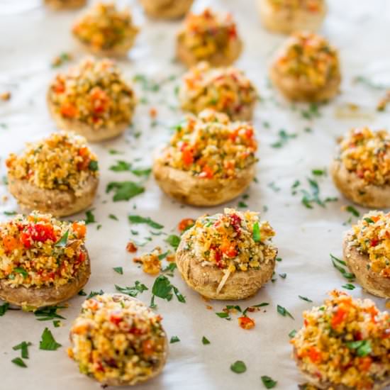 Vegetarian Stuffed Mushrooms