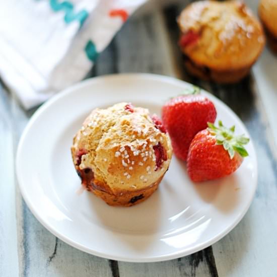 Strawberry Basil Muffins