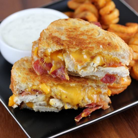 Chicken Bacon Ranch Grilled Cheese
