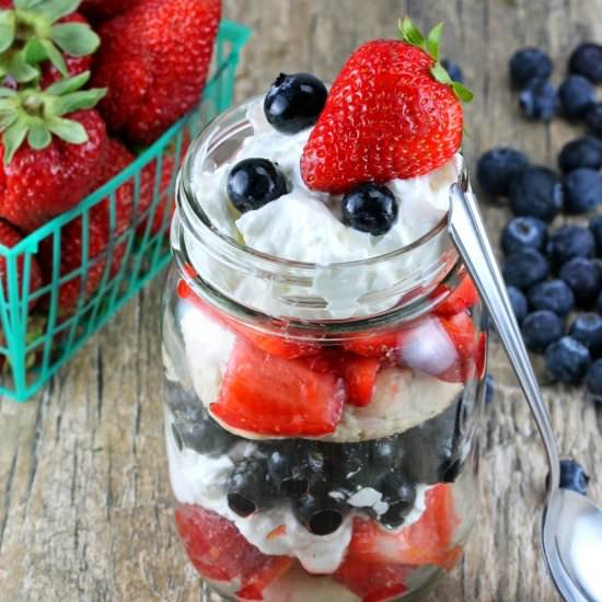 Red White and Blueberry Shortcake
