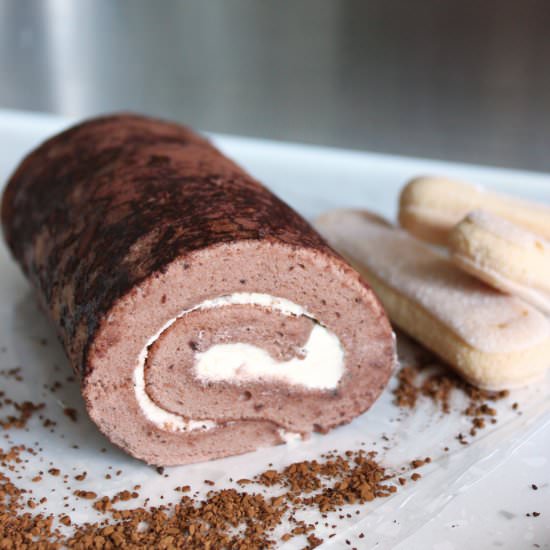 Tiramisu Swiss Roll