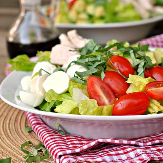 Caprese Avocado Salad with Chicken