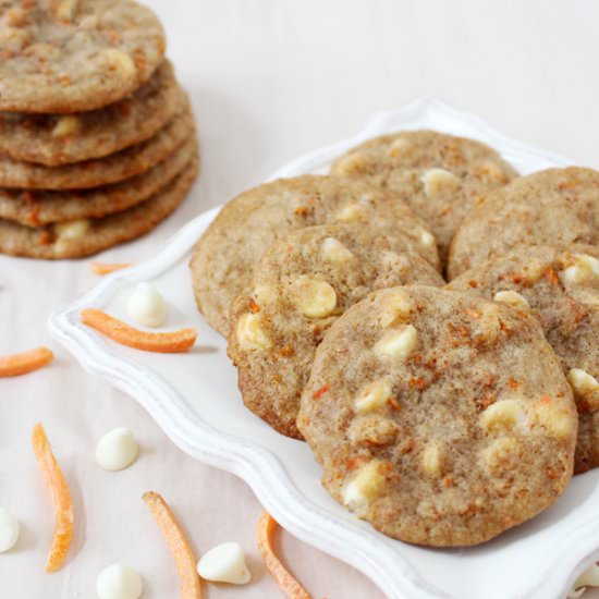 White Chocolate Carrot Cake Cookies