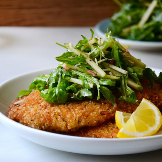 Chicken Milanese with Apple Salad