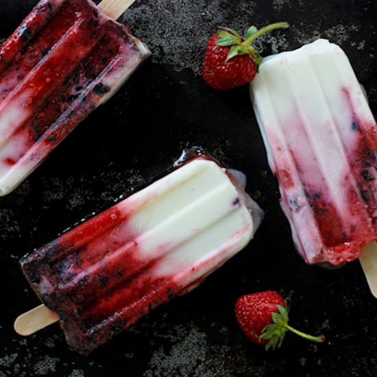 Berries & Yogurt Popsicles