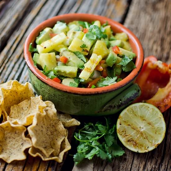 Grilled Pineapple & Avocado Salsa