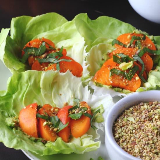 Avocado Apricot Salad Wraps