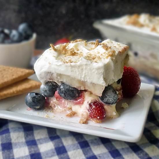 Patriotic No Bake Cake