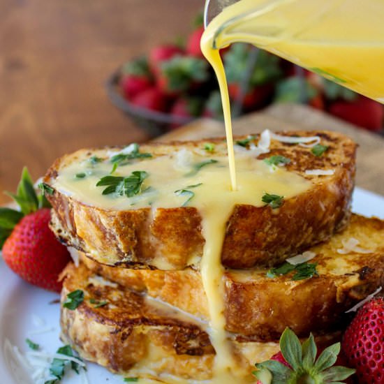 Parmesan French Toast w Hollandaise
