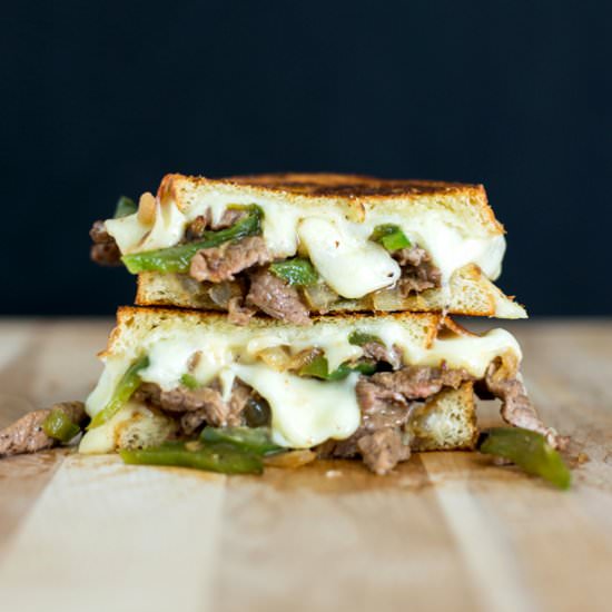 Philly Cheese Steak Grilled Cheese