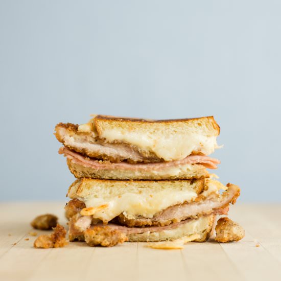 Chicken Cordon Bleu Grilled Cheese