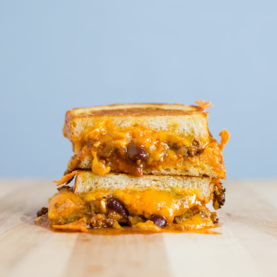 Chili Cheese Grilled Cheese