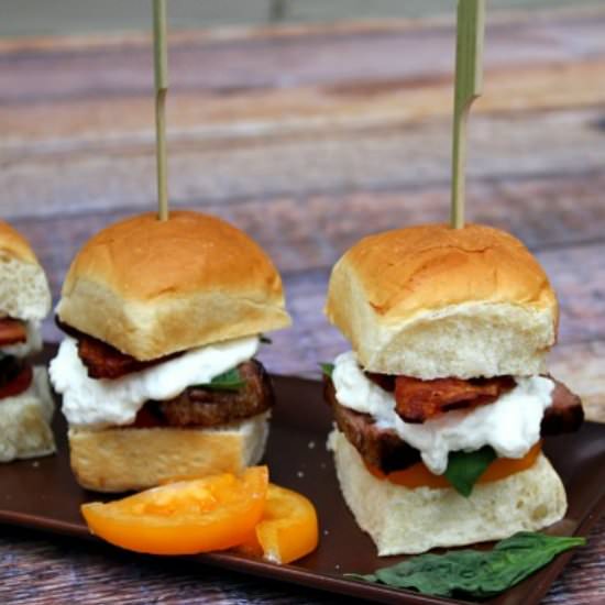 Filet Mignon Caprese Sliders