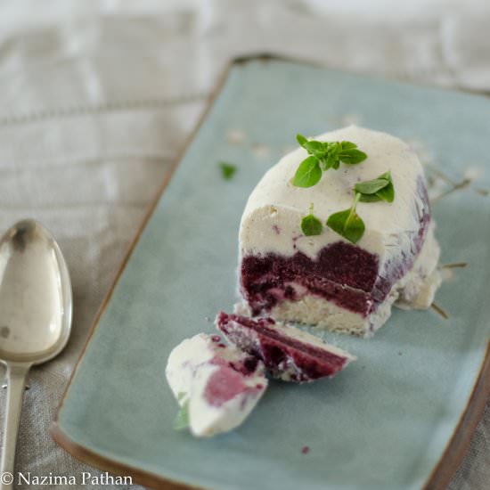 Blueberry Vanilla Ice Cream terrine