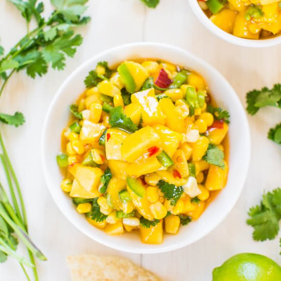 The Best Peach Mango Salsa