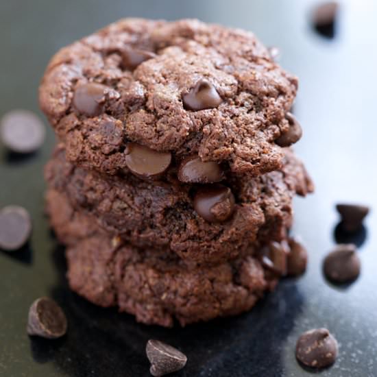 Double Chocolate Almond Cookies