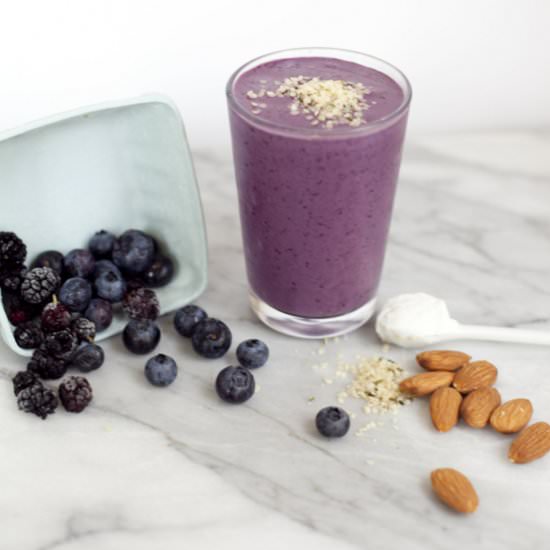Mulberry Hemp Seed Smoothie