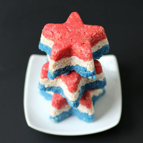 Red, White and Blue Rice Krispie