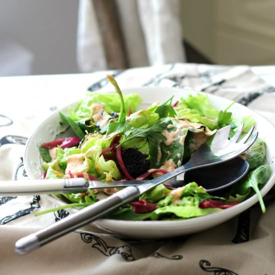Salad with Chorizo and Zucchini