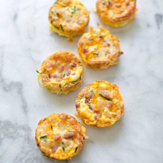Pancetta Chive Cheddar Quiches