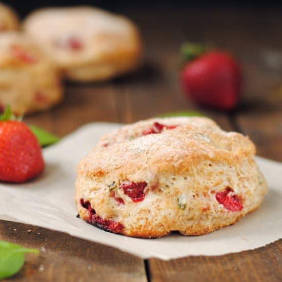Strawberry Basil Scones