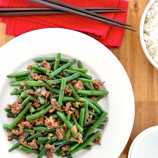 Stir Fried Green Beans with Pork