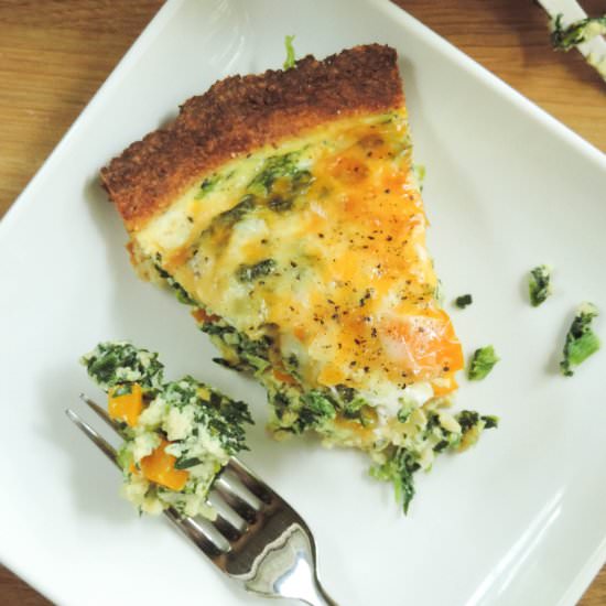 Cauliflower Crusted Veggie Quiche
