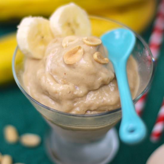 Healthy PB Banana Ice Cream