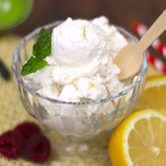 Skinny Creamy Lemon Ice Cream