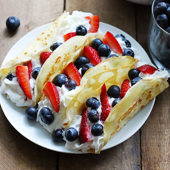 Easy Summer Dessert Tacos!