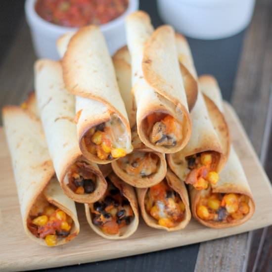 Black Bean & Sweet Potato Fluatas