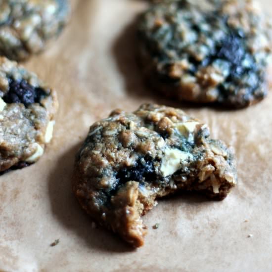 Blueberry Coconut Oatmeal Cookies