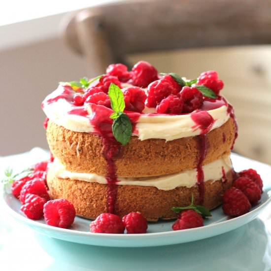 White Chocolate Raspberry Torte