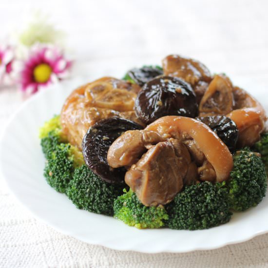 Braised Pork Hock and Broccoli