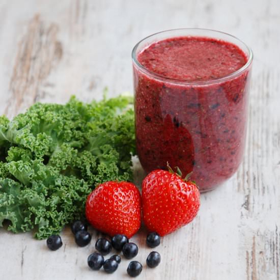 Fruit smoothie with kale