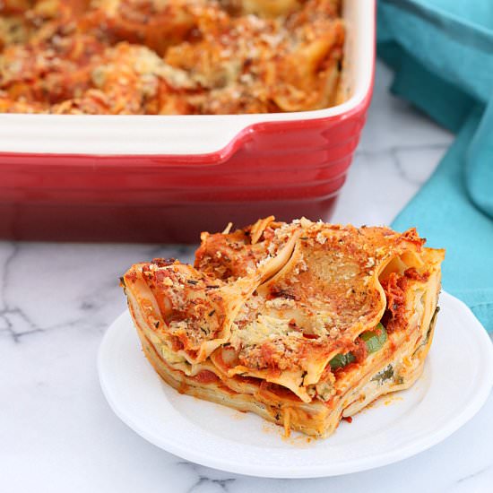 Cauliflower Alfredo Lasagna