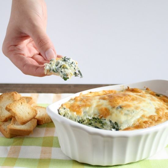 Skinny Spinach Artichoke Dip