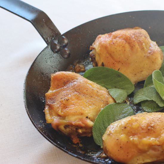 Sage Roasted Chicken Thighs